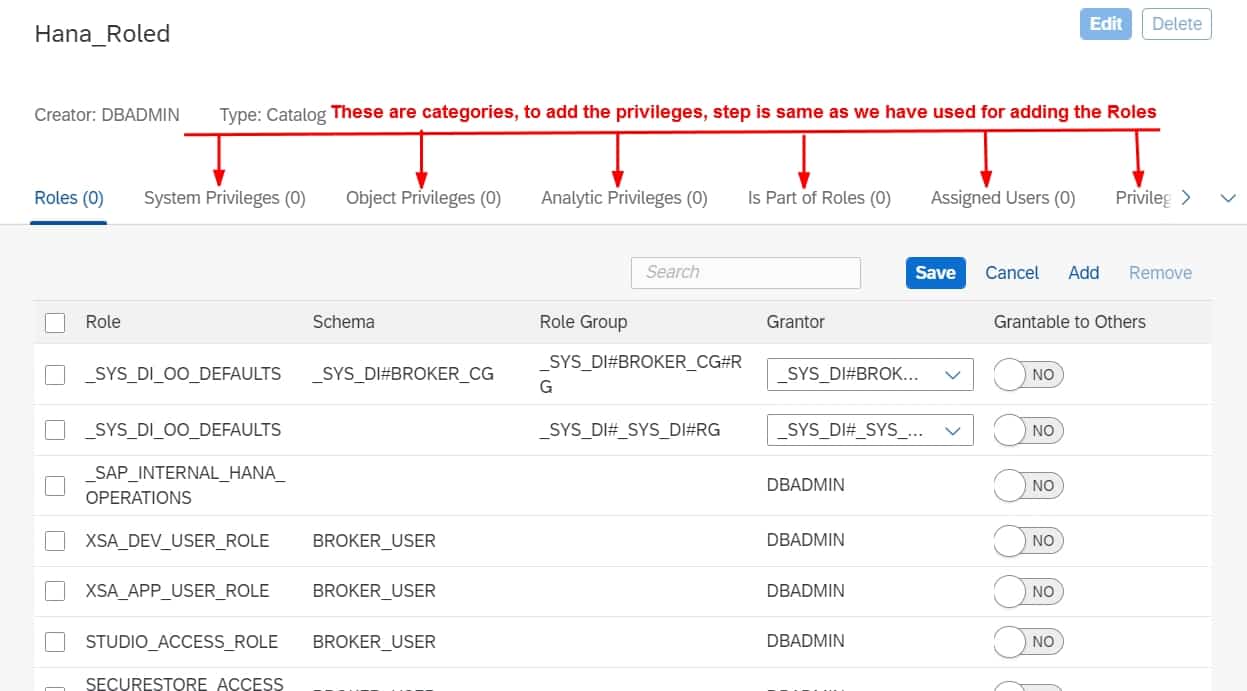 How to manage roles and privileges for users in SAP HANA Cloud
